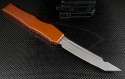Microtech Knives Orange Halo V T/E Automatic OTF S/A Knife (4.6in Bead Blasted Plain N690) 150-7OR - Back