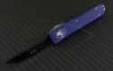 Microtech Knives Purple UTX-70 T/E Automatic OTF D/A Knife (2.41in Black Plain ELMAX) 149-1PU - Front