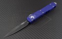 Microtech Knives Purple Ultratech D/E Automatic OTF D/A Knife (3.44in Black Plain ELMAX) 120-1PU - Front