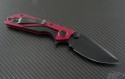 Microtech Knives Red DOC S/E Flipper Knife (3.875in Black Plain S30-V) 153-1RD - Back