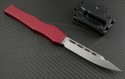 Microtech Knives Red Halo V S/E Automatic OTF S/A Knife (4.6in Stonewashed Plain N690) 151-10RD - Back