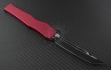 Microtech Knives Red Halo V T/E Automatic OTF S/A Knife (4.6in Black Plain N690) 150-1RDT - Back
