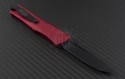 Microtech Knives Red Troodon T/E Automatic OTF D/A Knife (3.1in DLC Plain ELMAX) 140-1RDDLC - Back