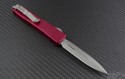 Microtech Knives Red Ultratech D/E Automatic OTF D/A Knife (3.44in Bead Blasted Plain ELMAX) 122-7RD - Back