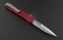 Microtech Knives Red Ultratech D/E Automatic OTF D/A Knife (3.44in Satin Plain ELMAX) 120-4RD - Back