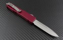 Microtech Knives Red Ultratech S/E Automatic OTF D/A Knife (3.44in Satin Plain ELMAX) 121-4RD - Back