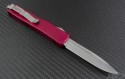 Microtech Knives Red Ultratech S/E Automatic OTF D/A Knife (3.44in Stonewashed Plain ELMAX) 121-10RD - Back