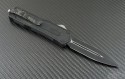 Microtech Knives Scarab D/E Automatic OTF D/A Knife (3.44in Black Plain 154-CM) VNT-0101 - Back