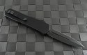 Microtech Knives Scarab D/E Automatic OTF D/A Knife (3.44in Black Serr S30-V) VNT-0091 - Back