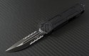 Microtech Knives Scarab D/E Automatic OTF D/A Knife (3.44in DLC Part Serr ELMAX) 180-2T - Front