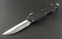 Microtech Knives Scarab D/E Automatic OTF D/A Knife (3.44in Satin Serr ELMAX) 180-6 - Front