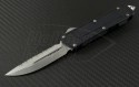 Microtech Knives Scarab D/E Automatic OTF D/A Knife (3.44in Stonewashed Serr M390) 180-12-m390 - Front