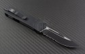 Microtech Knives Scarab S/E Automatic OTF D/A Knife (3.44in Black Part Serr ELMAX) 176-2T - Back