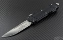 Microtech Knives Scarab S/E Automatic OTF D/A Knife (3.44in Stonewashed Plain ELMAX) 178-10 - Front