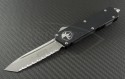 Microtech Knives Scarab T/E Automatic OTF D/A Knife (3.44in Bead Blasted Serr ELMAX) 177-9 - Front