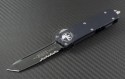 Microtech Knives Scarab T/E Automatic OTF D/A Knife (3.44in DLC Part Serr ELMAX) 177-2 - Front