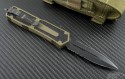 Microtech Knives Tan Scarab D/E Automatic OTF D/A Knife (3.44in Black Part Serr S30-V) VNT-0097 - Back