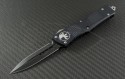 Microtech Knives Troodon D/E Automatic OTF D/A Knife (3.1in DLC Plain CTS-XHP) 138-1AP - Front