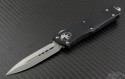 Microtech Knives Troodon D/E Automatic OTF D/A Knife (3.1in Stonewashed Plain S30-V) 138-10 - Front