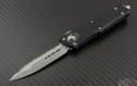 Microtech Knives Troodon D/E Automatic OTF D/A Knife (3.1in Stonewashed Serr S30-V) 138-12-42014 - Front