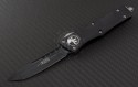 Microtech Knives Troodon T/E Automatic OTF D/A Knife (3.1in DLC Part Serr ELMAX) 140-1 - Front