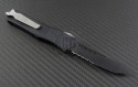 Microtech Knives Troodon T/E Automatic OTF D/A Knife (3.1in DLC Part Serr ELMAX) 140-2 - Back