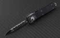 Microtech Knives UTX-70 D/E Automatic OTF D/A Knife (2.41in Black Serr ELMAX) 147-3 - Front