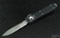 Microtech Knives UTX-70 S/E Automatic OTF D/A Knife (2.41in Stonewashed Plain ELMAX) 148-11-2013 - Front