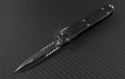 Microtech Knives Ultratech D/E Automatic OTF D/A Knife (3.44in Black Part Serr ELMAX) 122-2-TRI - Front