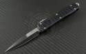 Microtech Knives Ultratech D/E Automatic OTF D/A Knife (3.44in Black Plain ELMAX) 120-1-TRI - Front