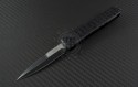 Microtech Knives Ultratech D/E Automatic OTF D/A Knife (3.44in Black Plain ELMAX) 120-1T-TRI - Front