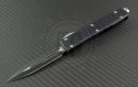 Microtech Knives Ultratech D/E Automatic OTF D/A Knife (3.44in Black Plain ELMAX) 122-1-TRI - Front
