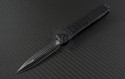 Microtech Knives Ultratech D/E Automatic OTF D/A Knife (3.44in Black Plain ELMAX) 122-1T-TRI - Front