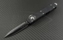 Microtech Knives Ultratech D/E Automatic OTF D/A Knife (3.44in Black Serr ELMAX) 122-3 - Front