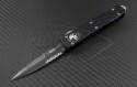 Microtech Knives Ultratech D/E Automatic OTF D/A Knife (3.44in DLC Part Serr ELMAX) 120-2 - Front