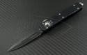 Microtech Knives Ultratech D/E Automatic OTF D/A Knife (3.44in DLC Plain ELMAX) 122-1 - Front