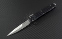 Microtech Knives Ultratech D/E Automatic OTF D/A Knife (3.44in Stonewashed Part Serr ELMAX) 120-11-TRI - Front