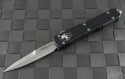 Microtech Knives Ultratech D/E Automatic OTF D/A Knife (3.44in Stonewashed Part Serr S35-VN) 120-11 - Front