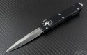 Microtech Knives Ultratech D/E Automatic OTF D/A Knife (3.44in Stonewashed Plain ELMAX) 120-10 - Front