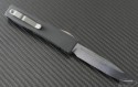 Microtech Knives Ultratech S/E Automatic OTF D/A Knife (3.44in Black Plain 154-CM) VNT-0100 - Back