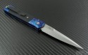 Pro-Tech Blue Godfather S/E Automatic Folder S/A Knife (4in Satin Plain 154-CM) PT-909 - Back