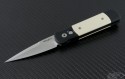 Pro-Tech Godson S/E Automatic Folder S/A Knife (3.1in Black Plain 154-CM) PT-751 - Front