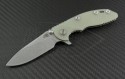 Rick Hinderer S/E Flipper Knife (3.5in Stonewashed Plain S35-VN) RH-XM1830-SC-TG - Front