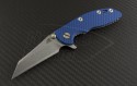 Rick Hinderer Warncliffe Flipper Knife (3in Stonewashed Plain S35-VN) RH-XM1830-WC-BL - Front