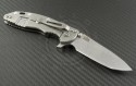Rick Hinderer XM-18 S/E Flipper Knife (3.5in Stonewashed Plain CMP20CV) RH-XM1835-SL-GRNBLK - Back