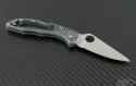 Spyderco Gray Delica 4 S/E Folder Knife (2.75in Satin Plain VG-10) SPY-C11FPGY - Back