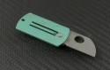 Spyderco Green Panchenko Dogtag S/E Folder Knife (1.22in Bead Blasted Plain S30-V) SPY-C188ALTIP - Back