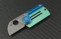 Spyderco Green Panchenko Dogtag S/E Folder Knife (1.22in Bead Blasted Plain S30-V) SPY-C188ALTIP - Front