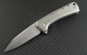 Zero Tolerance Metal 0808 S/E Flipper Knife (3.25in Satin Plain S35-VN (CMP)) ZT0808 - Front