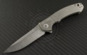 Zero Tolerance Titanium 0450 S/E Flipper Knife (3.25in Satin Plain S35-VN) ZT0450 - Front